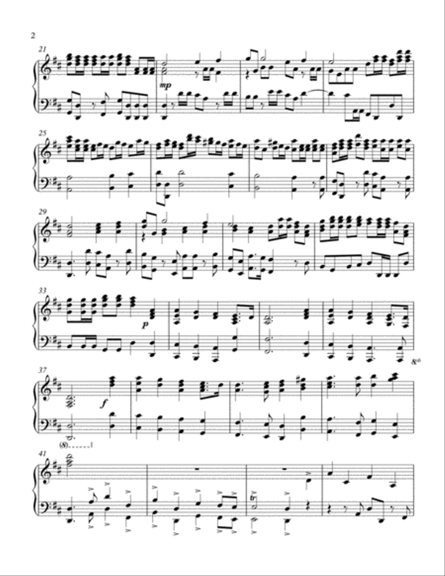 Hallelujah Chorus Piano Solo scores gallery preview page 2