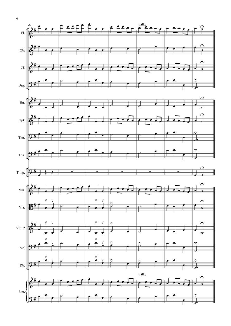 Minuet in G by Bach for School Orchestra Full Orchestra scores gallery preview page 6