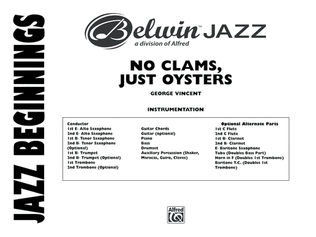 Book cover for No Clams, Just Oysters: Score