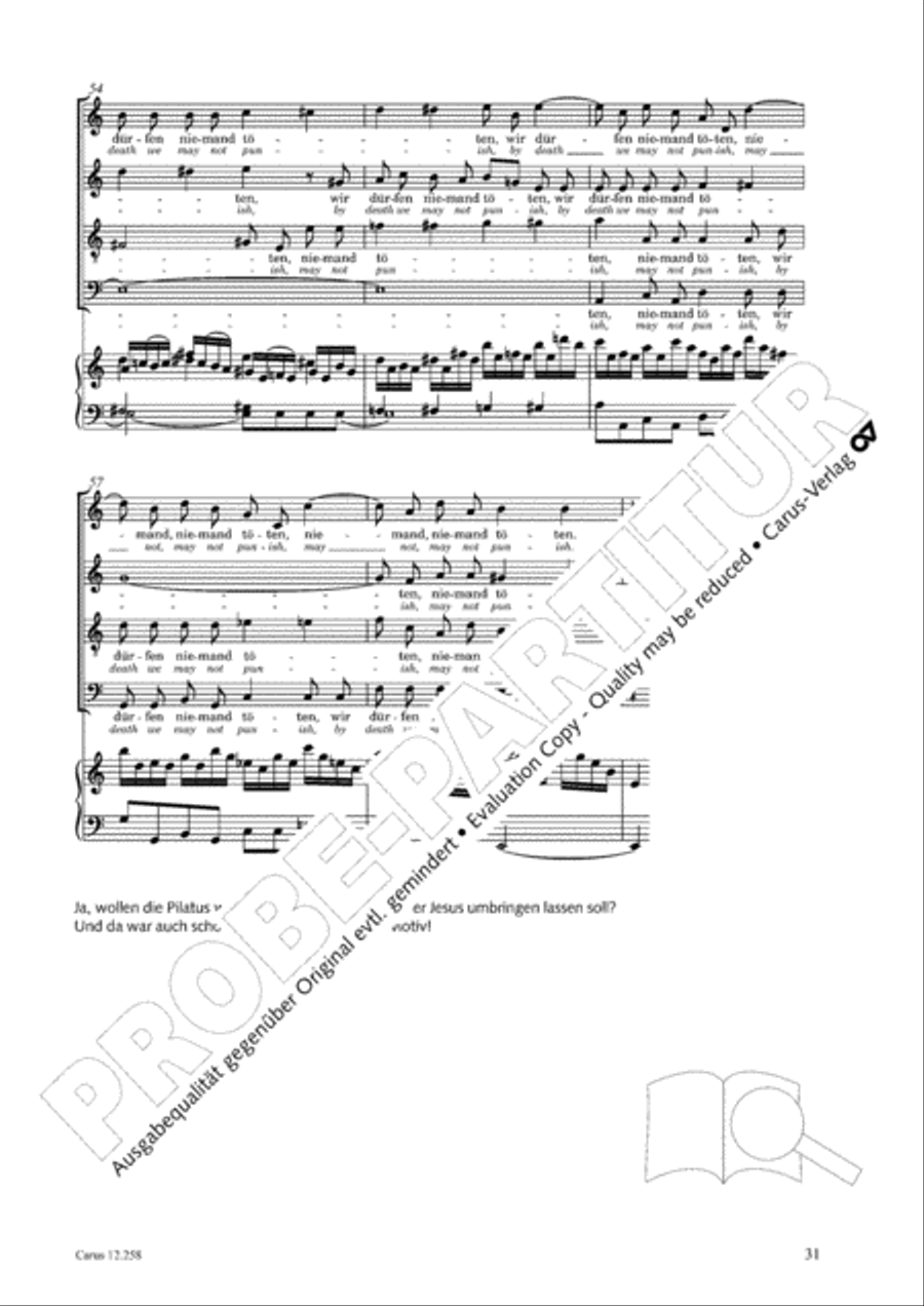 Johann Sebastian Bachs Johannes-Passion fur Kinder und Jugendliche STB scores gallery preview page 32
