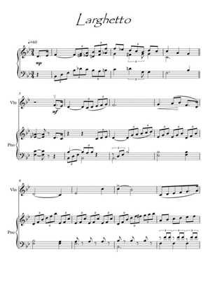 Violin Piano Duet Larghetto