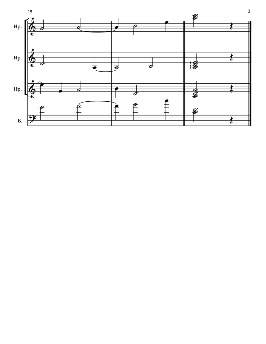 A 41 for 3 Harps & Upright Bass Double Bass scores gallery preview page 3