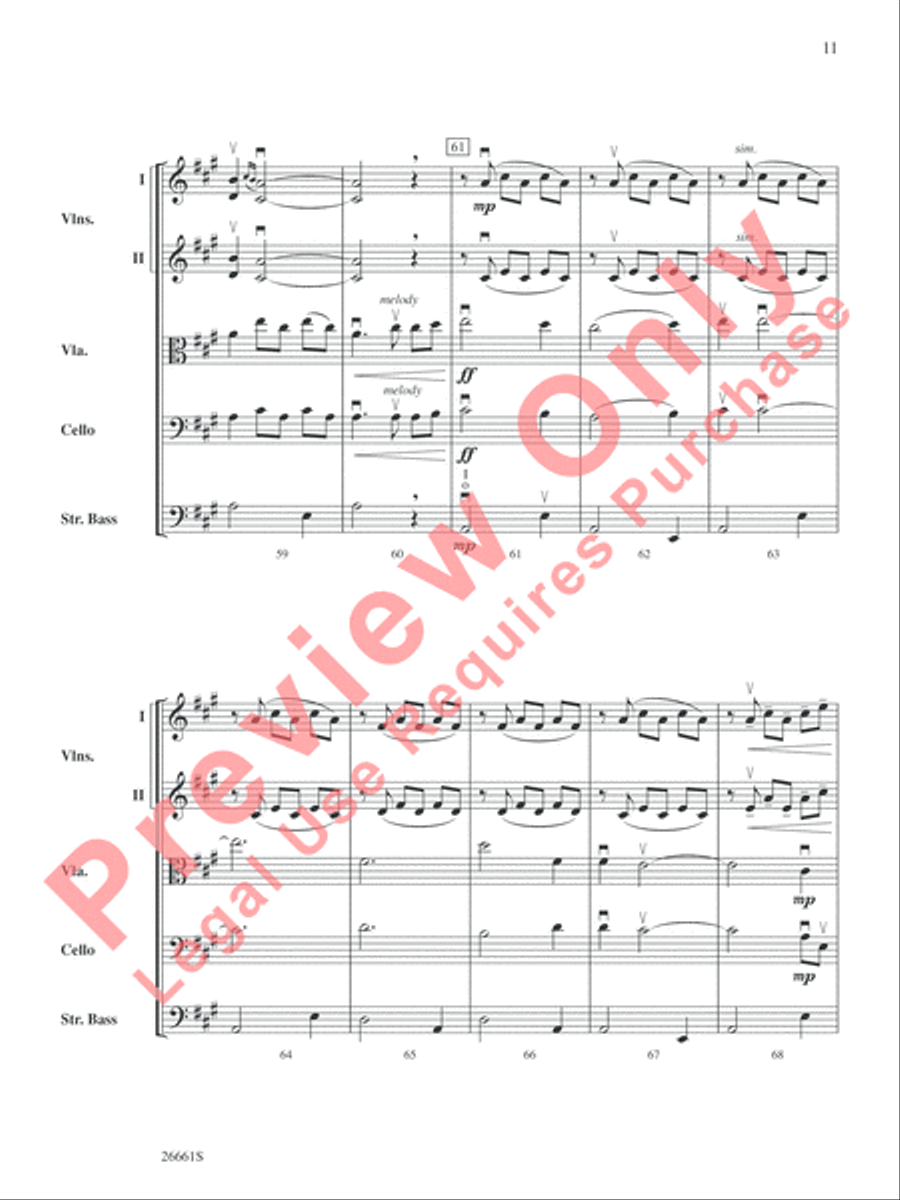 Recuerdos de la Alhambra String Orchestra scores gallery preview page 12