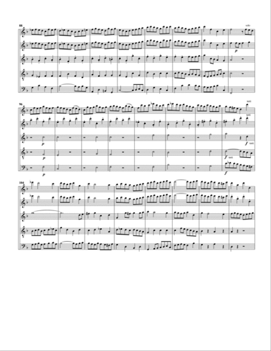 Suite for orchestra no.2, BWV 1067 (arrangement for 5 recorders) Recorder scores gallery preview page 6