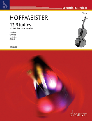 Book cover for 12 Études for Viola