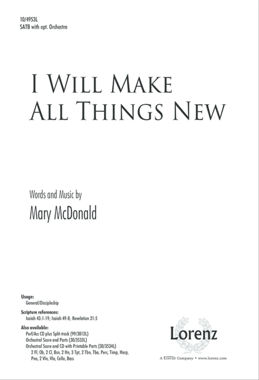 I Will Make All Things New 4-Part scores gallery preview page 1
