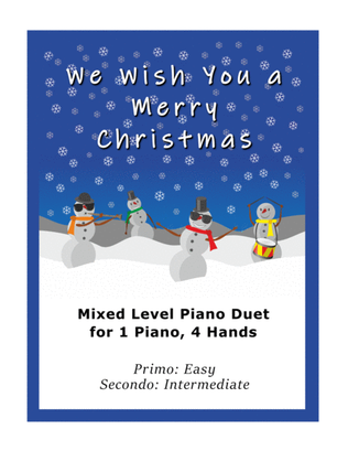 We Wish You a Merry Christmas (Easy Piano Duet; 1 Piano, 4 Hands)