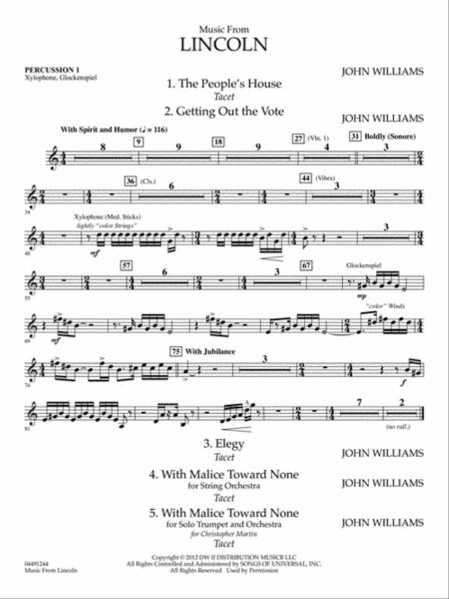 Music from Lincoln Full Orchestra scores gallery preview page 11