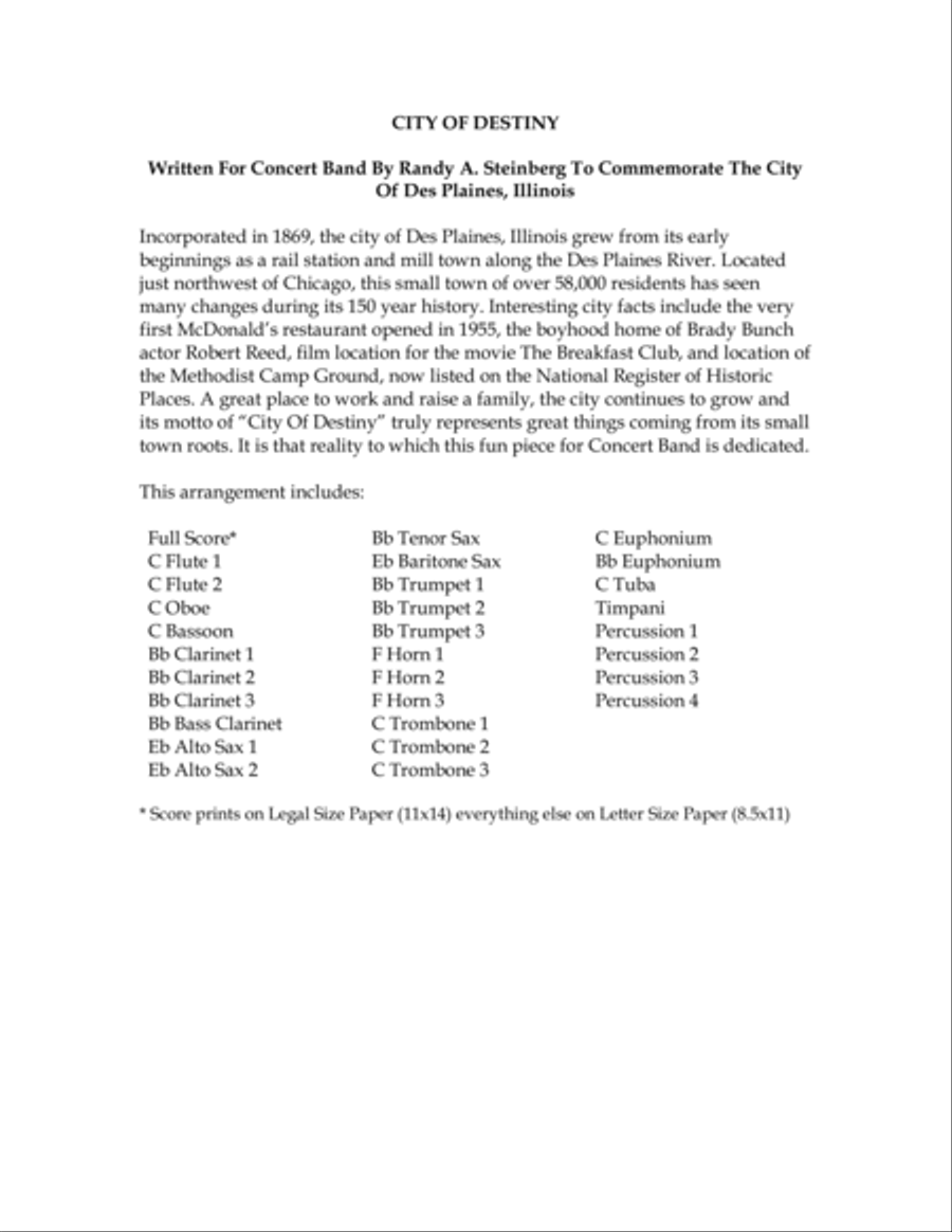 City Of Destiny Concert Band scores gallery preview page 3