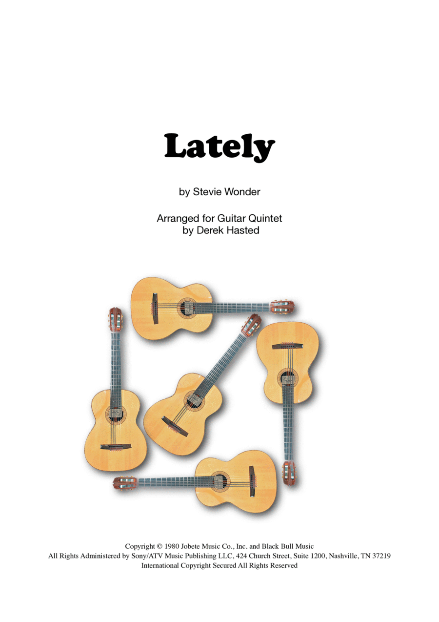 Lately Guitar Ensemble scores gallery preview page 1