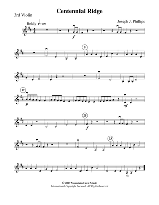 Centennial Ridge-Violin 3 part