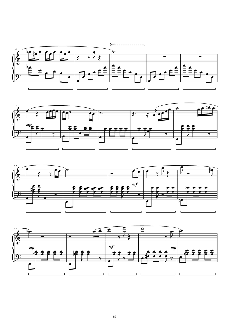 Chi Mai Piano Solo scores gallery preview page 2