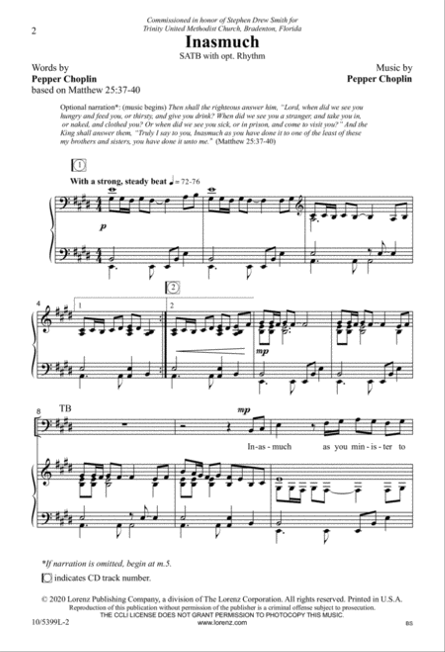 Inasmuch 4-Part scores gallery preview page 2