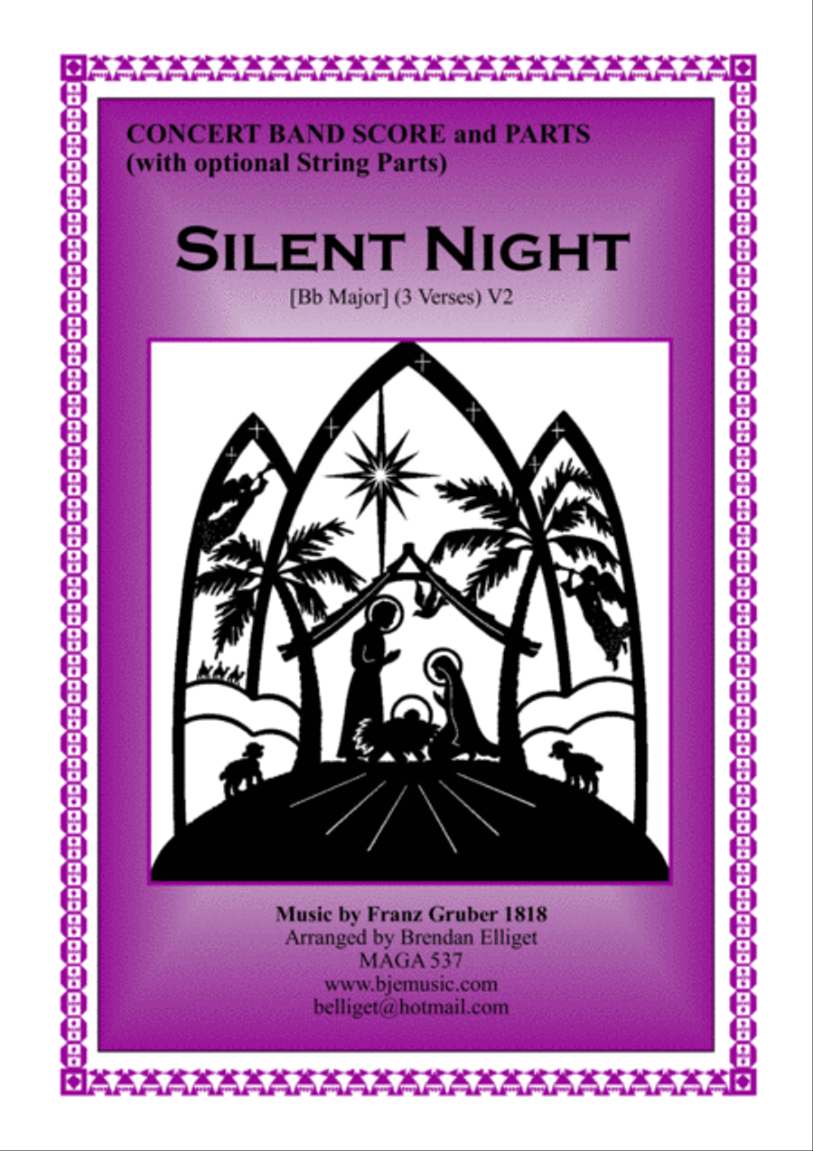 Silent Night (Christmas) - Concert Band/Orchestra Score and Parts PDF Concert Band scores gallery preview page 1