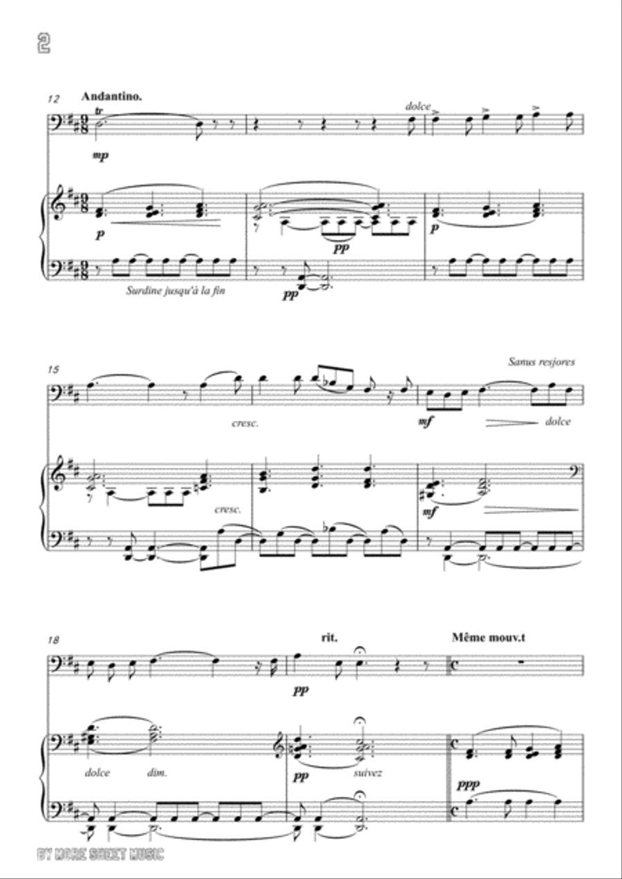 Lalo-Souvenir, for Cello and Piano Piano scores gallery preview page 4