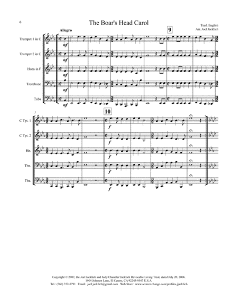 The Big Book of Christmas Carols for Brass Quintet, Vol. I Brass Quintet scores gallery preview page 6