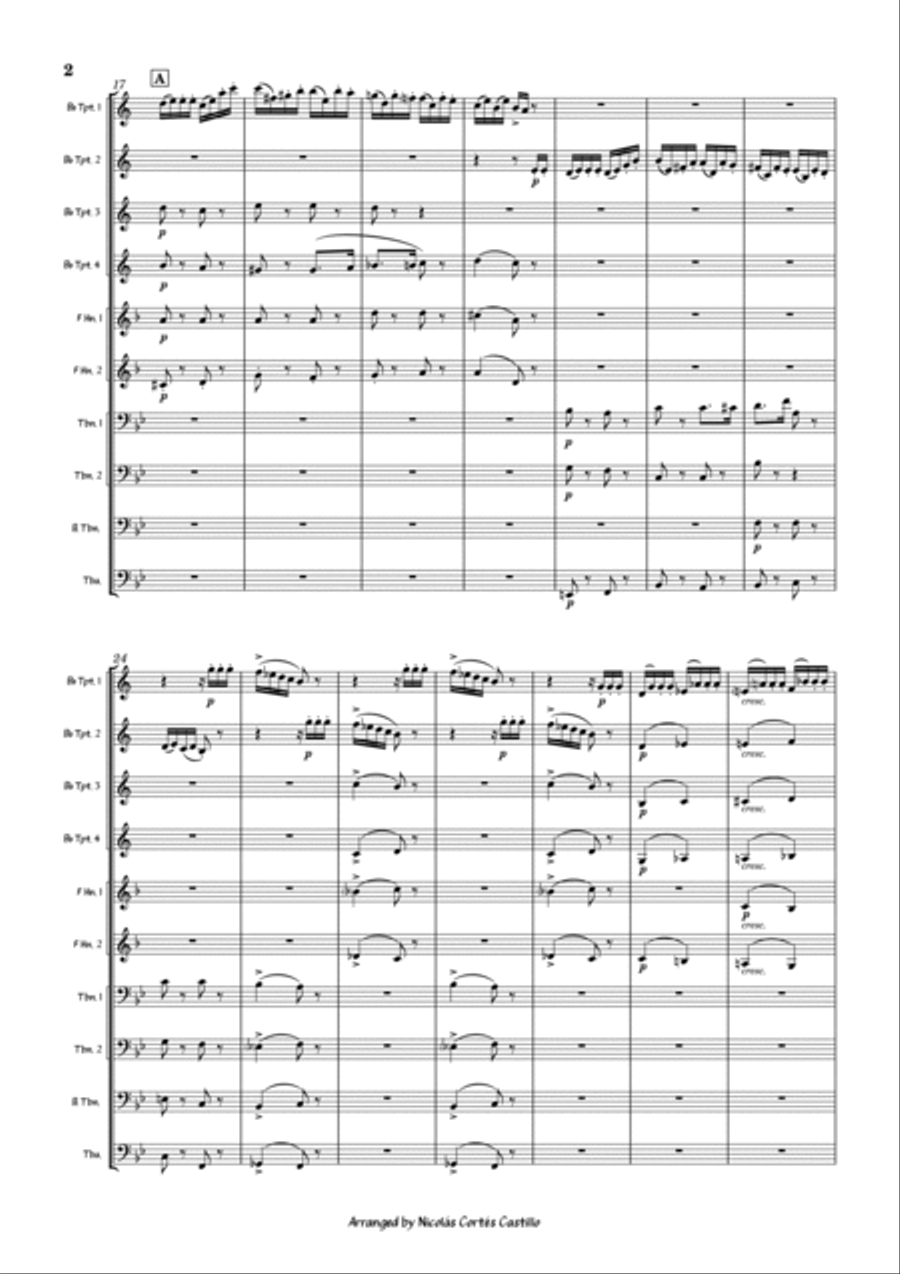 Tchaikovsky - Nutcracker Suite Op. 71a for Brass Ensemble Brass Ensemble scores gallery preview page 3