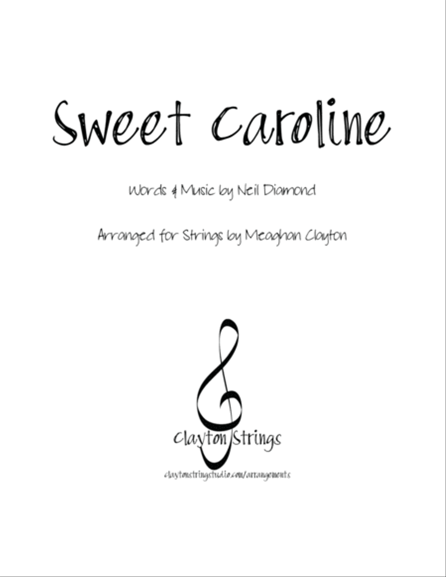 Sweet Caroline String Orchestra scores gallery preview page 1