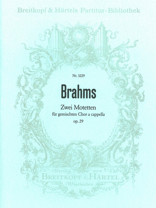 Book cover for 2 Motets Op. 29