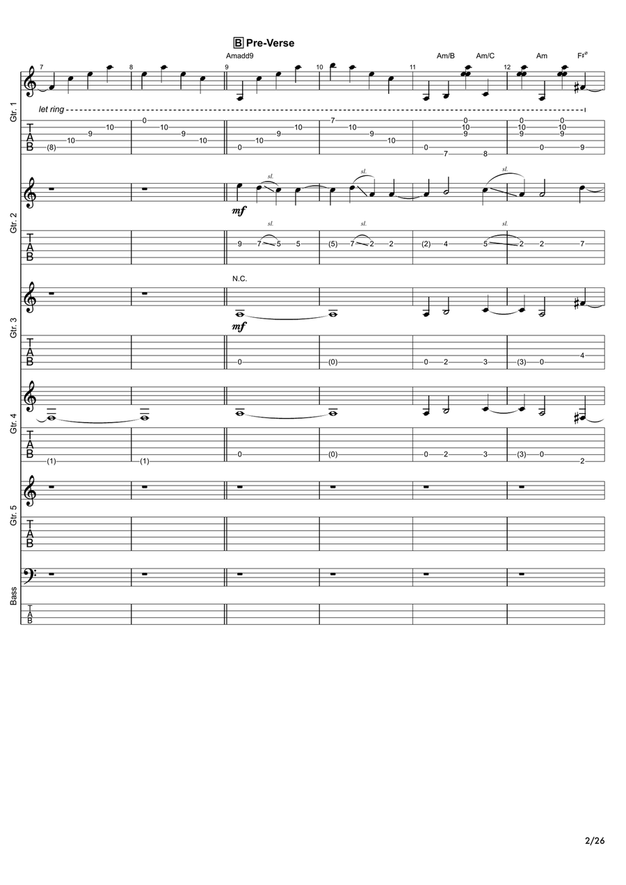 The Pretender Guitar Ensemble scores gallery preview page 2