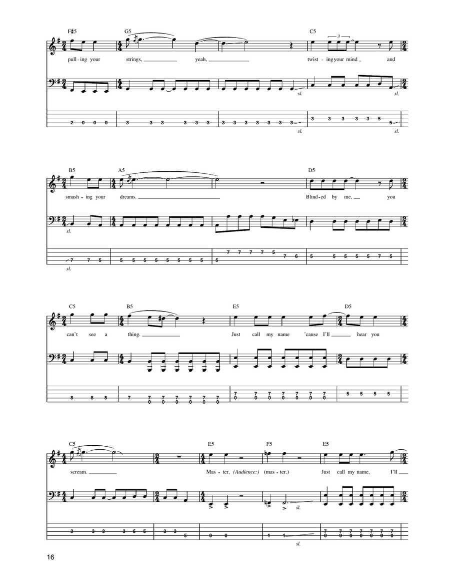 Master Of Puppets Acoustic Guitar scores gallery preview page 4