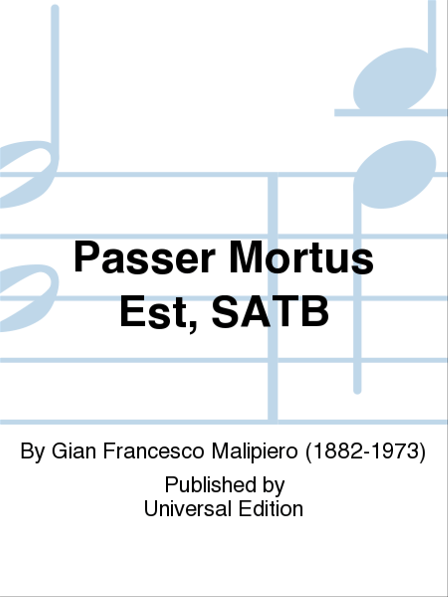 Passer Mortus Est, Satb 4-Part scores gallery preview page 1