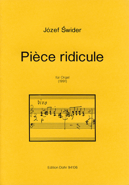 Pièce ridicule für Orgel (1991)