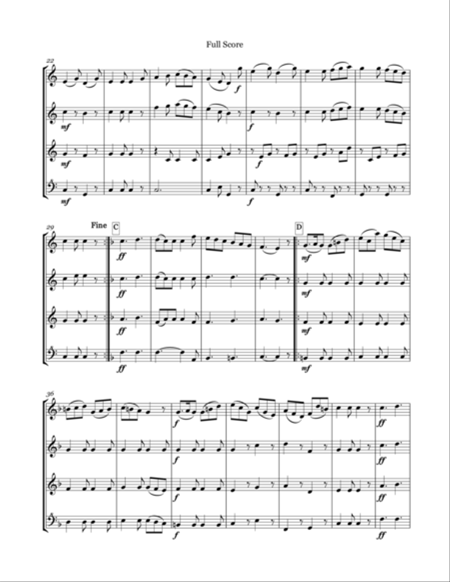 13 Intermediate Recorder Quartets Small Ensemble scores gallery preview page 5