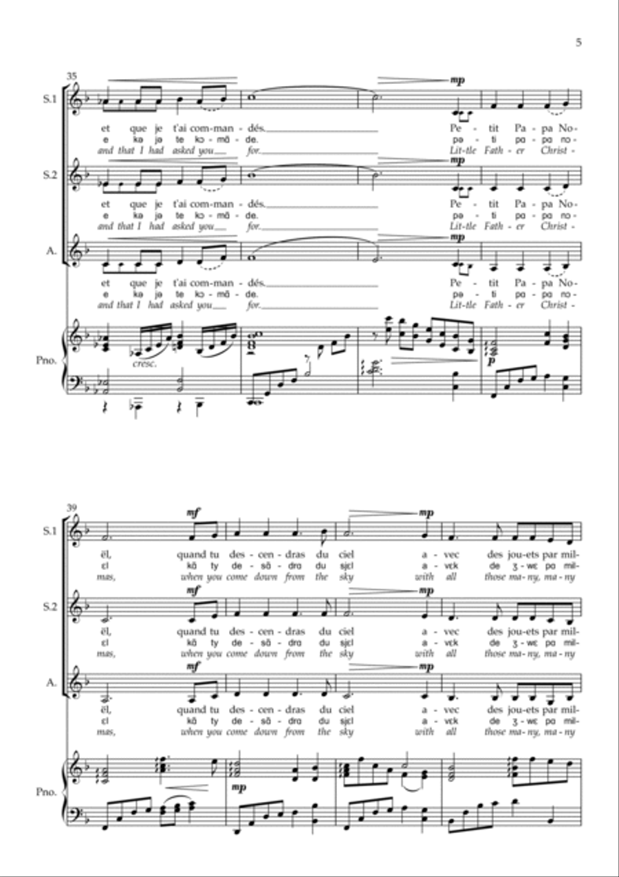 Petit Papa Noël SSA scores gallery preview page 6