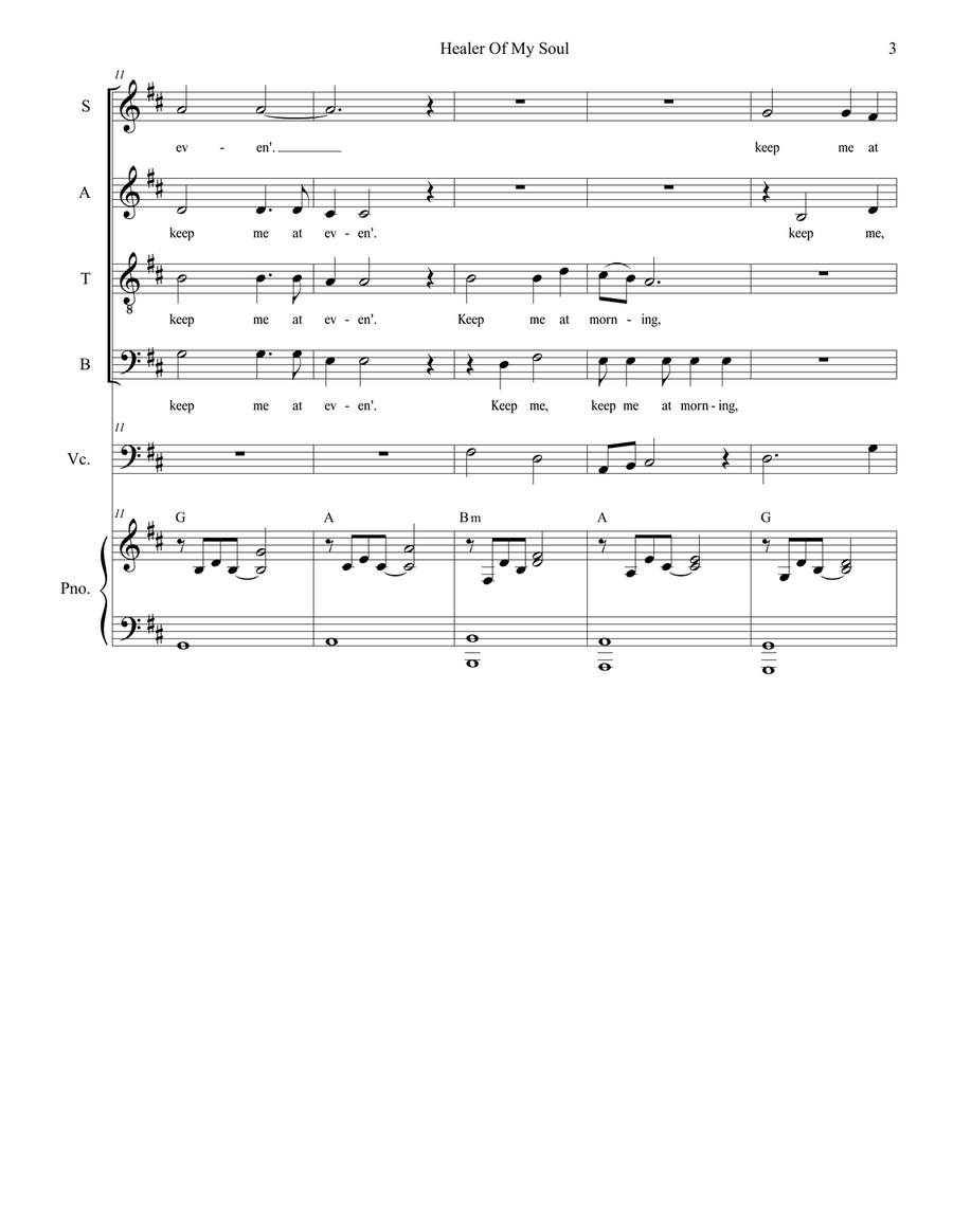 Healer Of My Soul Healer Of My Soul Piano, Vocal scores gallery preview page 3