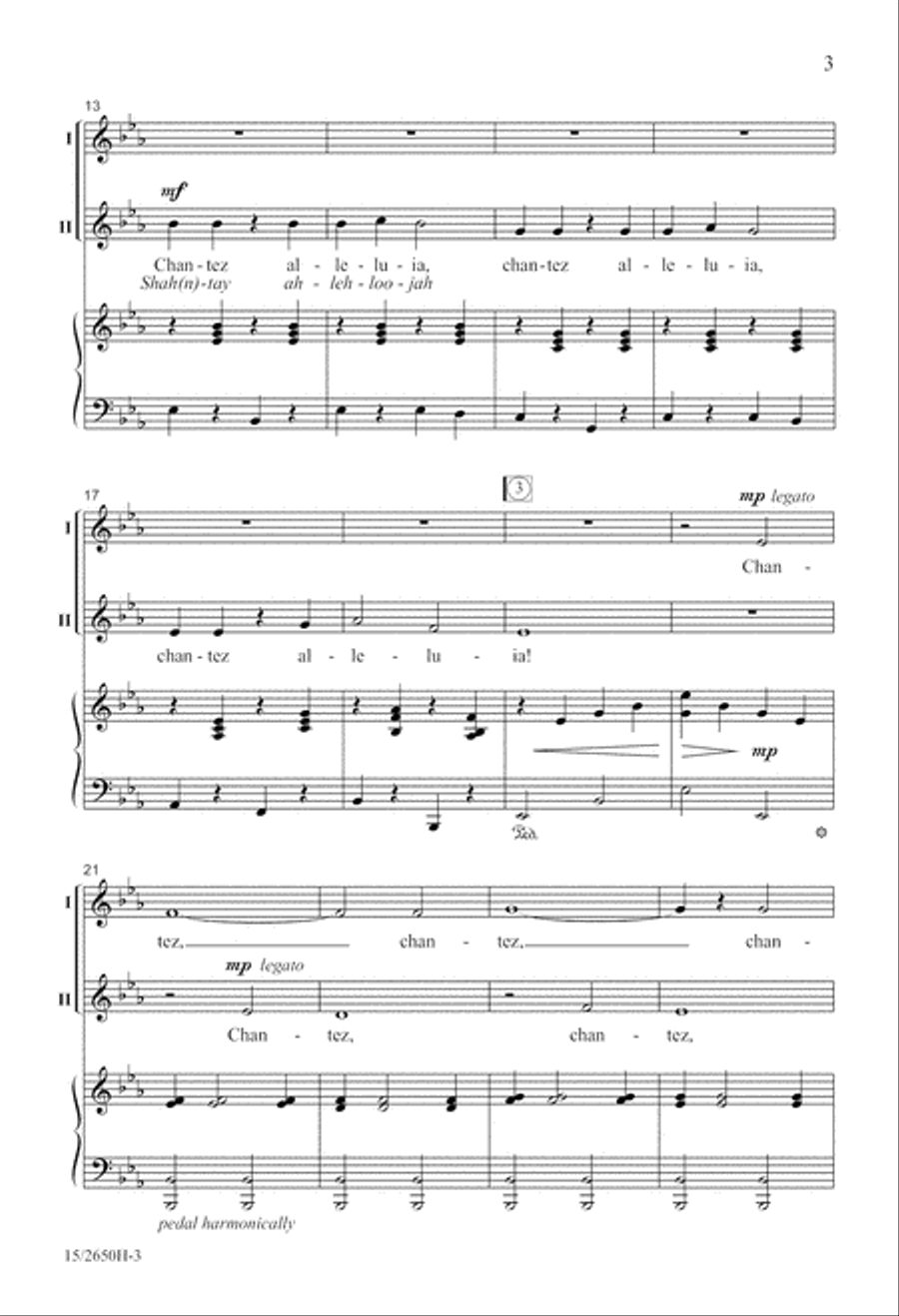 Chantez Alleluia! 2-Part scores gallery preview page 3
