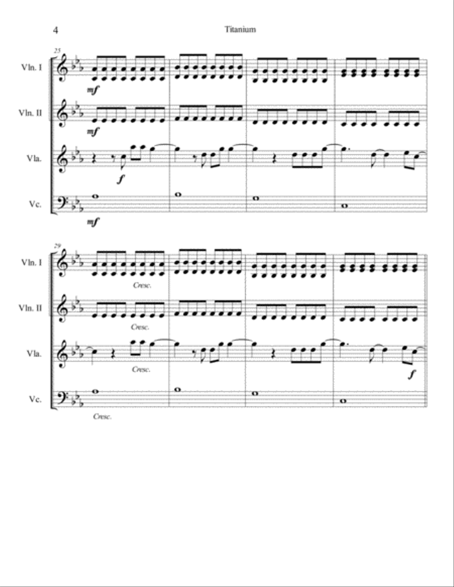 Titanium String Quartet scores gallery preview page 4