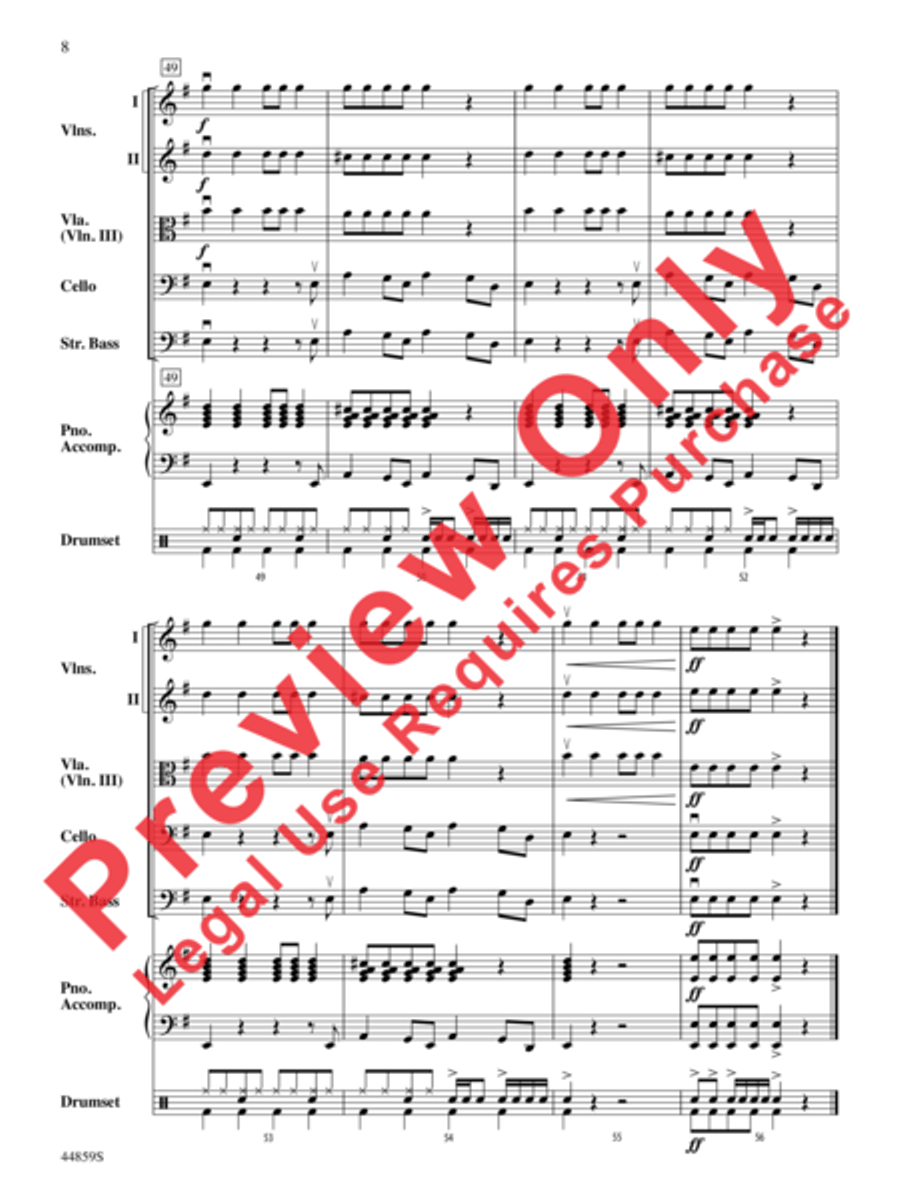 Uptown Funk, Theme from String Orchestra scores gallery preview page 9