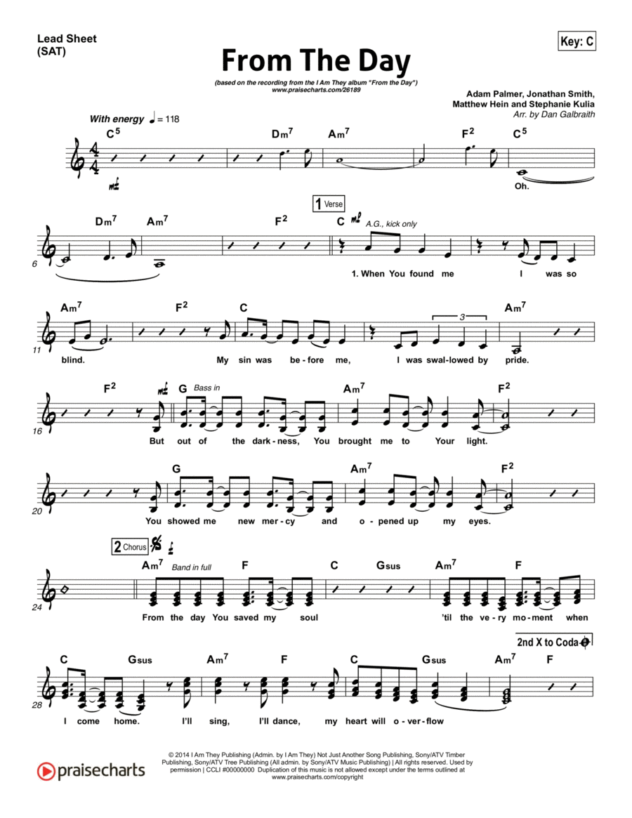 From The Day From The Day Piano scores gallery preview page 1