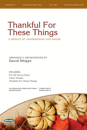 Book cover for Thankful For These Things - Booklet CD Trax