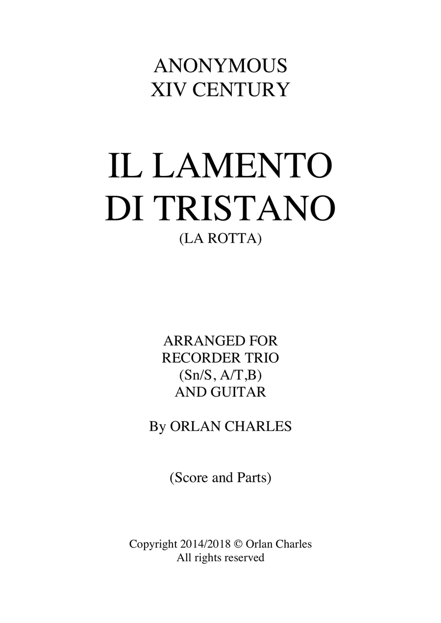 Il Lamento di Tristano (La Rotta) Brass Ensemble scores gallery preview page 2