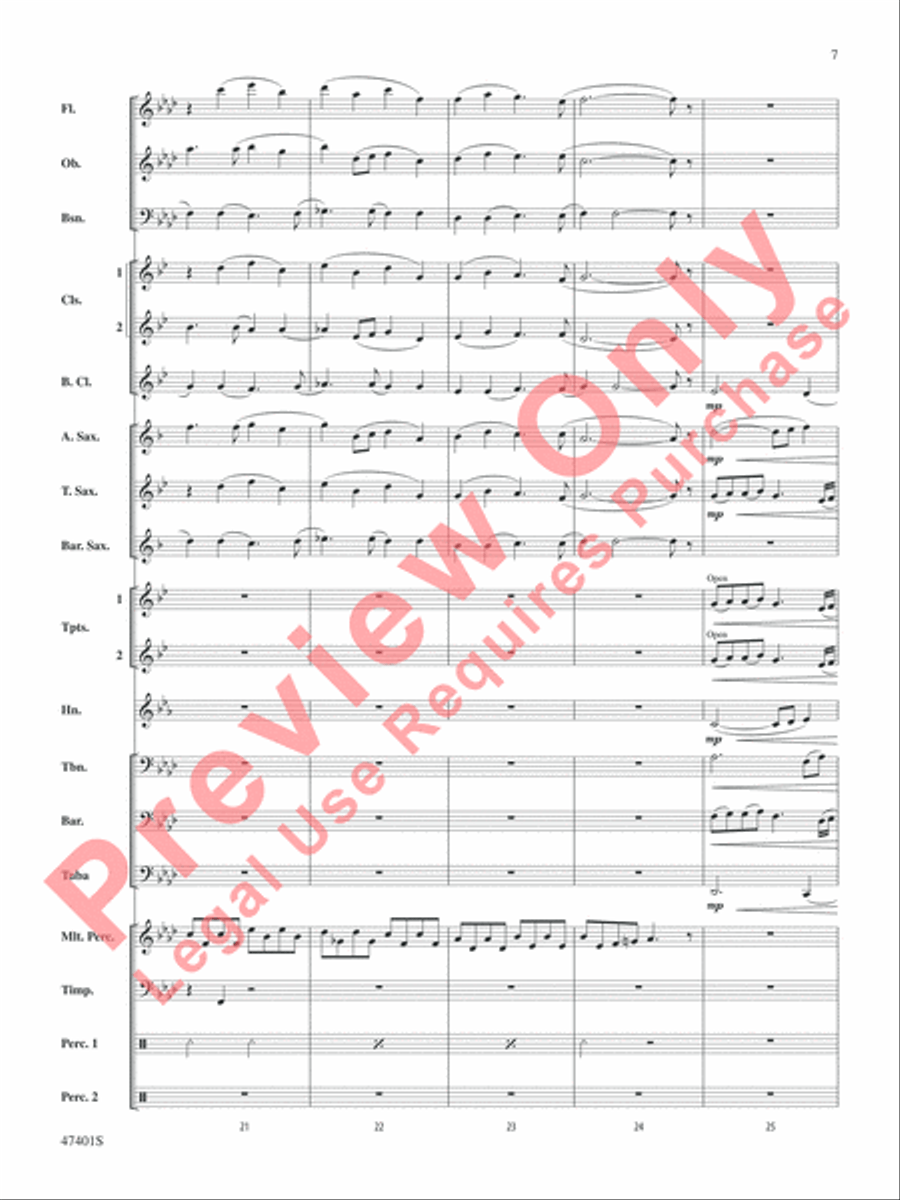 And So He Also Loves the Bow Concert Band scores gallery preview page 8