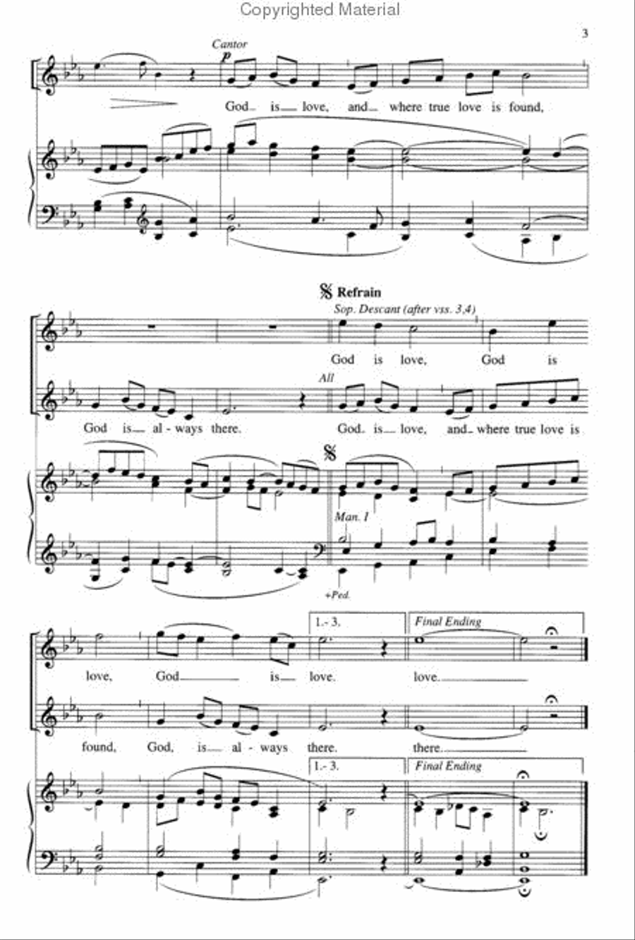 God is Love 4-Part scores gallery preview page 3