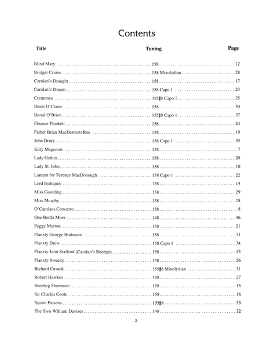O'Carolan Harp Tunes for Mountain Dulcimer Harp scores gallery preview page 3