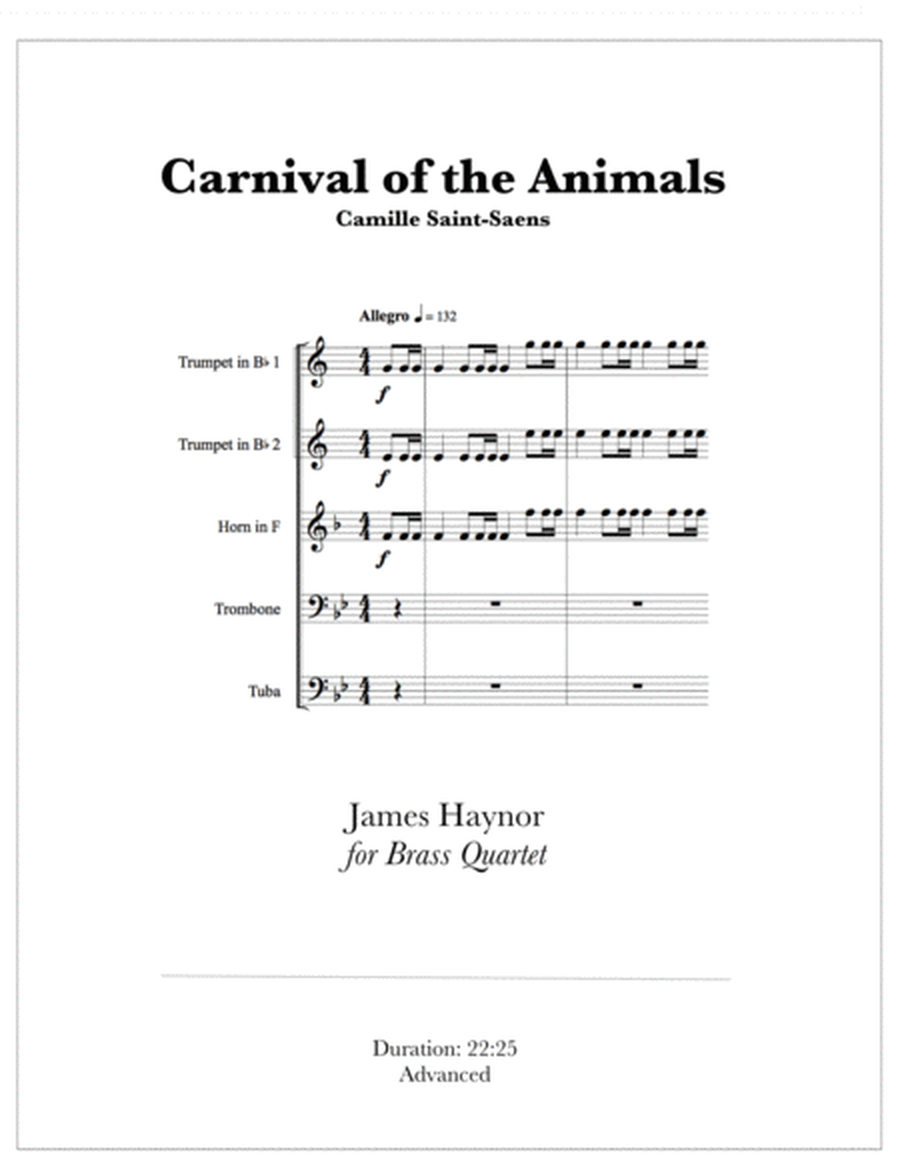 Carnival of the Animals for Brass Quintet image number null