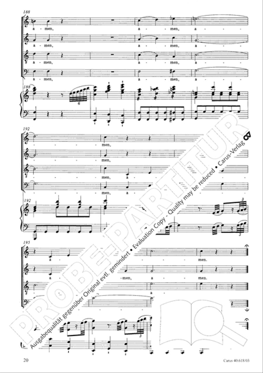 Mass in C (Missa in C) 4-Part scores gallery preview page 21