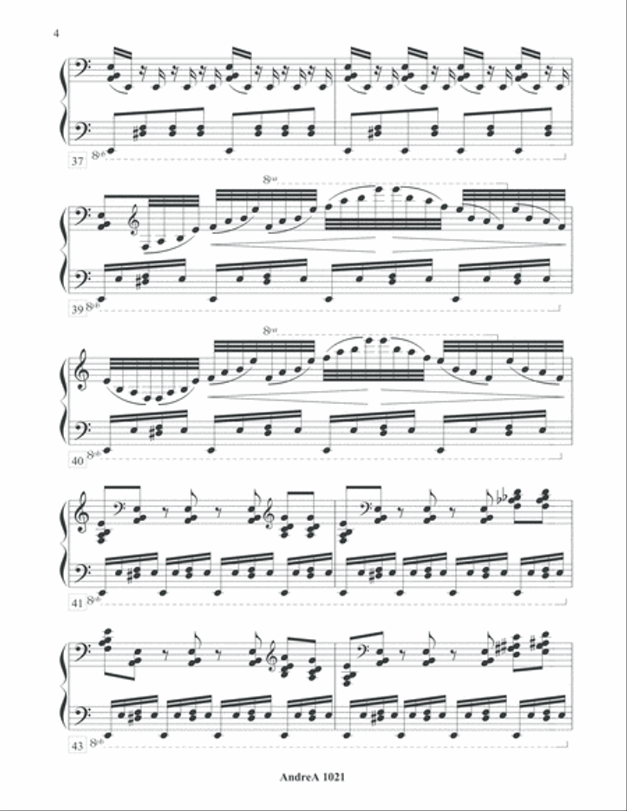 Rhapsody in Blue and White for Piano Piano Solo scores gallery preview page 4