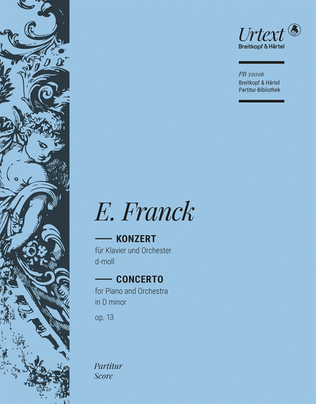 Book cover for Concerto for Piano in D minor Op. 13