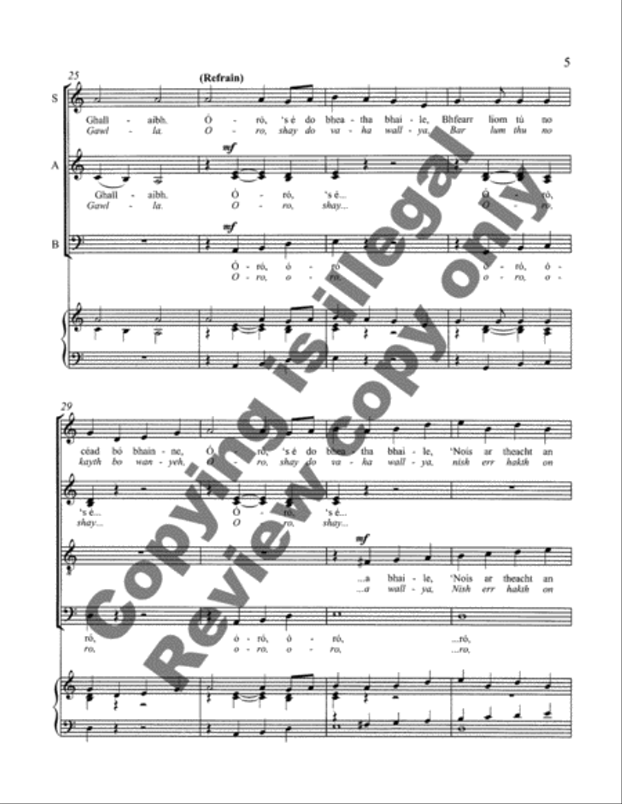 Oro, 's e do Bheatha 'Bhaile 4-Part scores gallery preview page 4