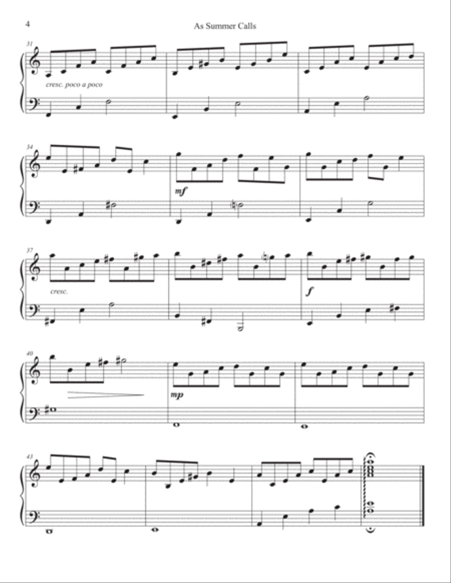 Mysteries of Summer Piano Book Piano Solo scores gallery preview page 4