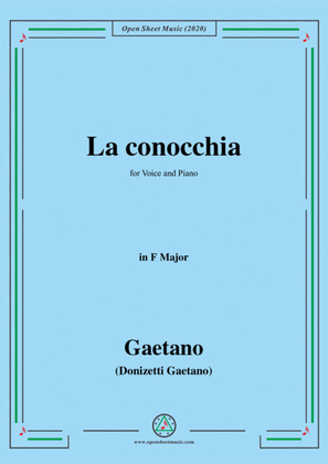 Donizetti-La conocchia,in F Major,for Voice and Piano