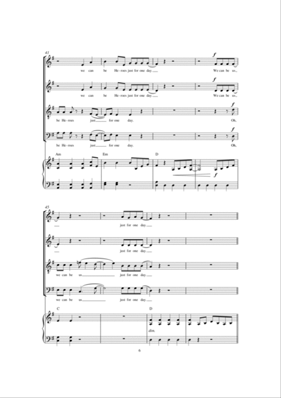 Heroes (arr. Barrie Carson Turner) 4-Part scores gallery preview page 6