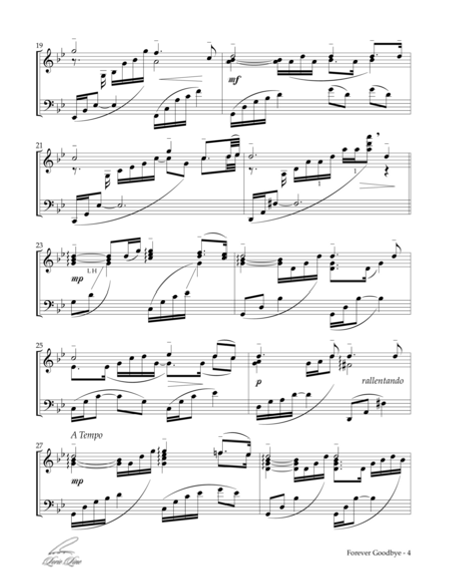 Forever Goodbye Forever Goodbye Piano Solo scores gallery preview page 4