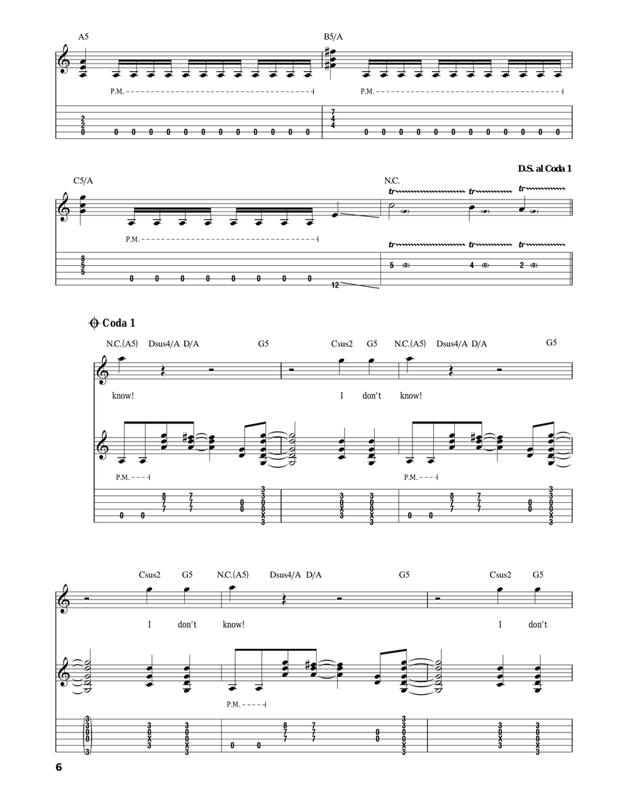 I Don't Know Acoustic Guitar scores gallery preview page 6