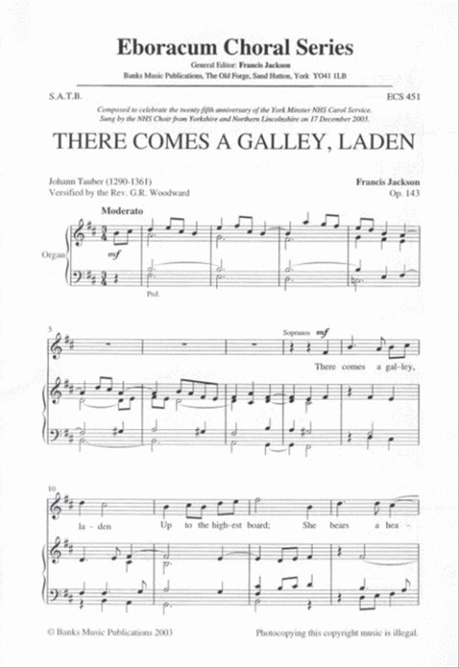 There Comes A Galley, Laden 4-Part scores gallery preview page 1